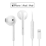 Lightning Headphones Earphones Earbuds with Microphone and Remote Control, MFi-Certified, Compatible with iPhone X/XS/Xs Max/XR iPhone 8/P iPhone 7/P, in-Ear, ROVIIS R1