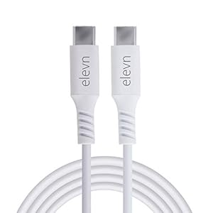 elevn Flex Type-C To Type-C 5.0A 65-Watt Fast Charge 5Gbps Data Sync And Charging Cable For Macbook, Ipads For Laptop…