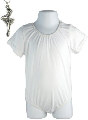 Childrens White Short Sleeve Leotard