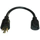 Parkworld 886412 Adapter Cord L5-20 Plug Male to L6-30 Receptacle Female, 20A, 125V, 2500W, 1.5FT