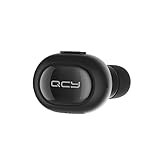 QCY Bluetooth Headset Earbud, Q26(Upgraded Version) Mini Invisible In Ear Single Car Bluetooth Earpiece with Mic for Driving Wireless Earphone(One Piece). (Black)
