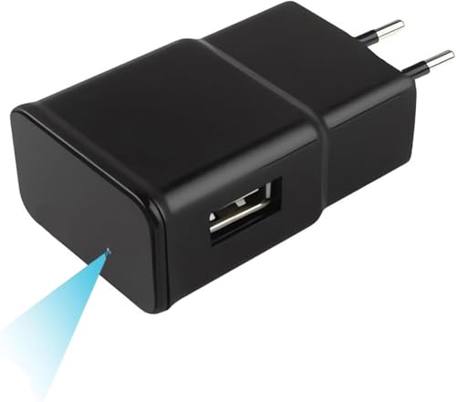 SHMIZZ Mini Hidden Spy Camera, Mini Camera, Espía Oculta Camuflada WiFi 1080P USB Cargador Interior Spy Camaras Surveillance with Motion Detection, Night Vision