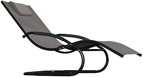 Wave Lounger - Aluminum - Black Chrome