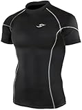 New 014 Take Five Skin Tight Compression Base Layer T Shirts Short Sleeve Black Mens S - 3xl