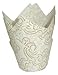 Golda's Kitchen Baking Cups - Tulip - White & Gold