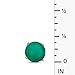 5 mm Natural Round Emerald Stud Earrings Set in 14k Yellow Gold