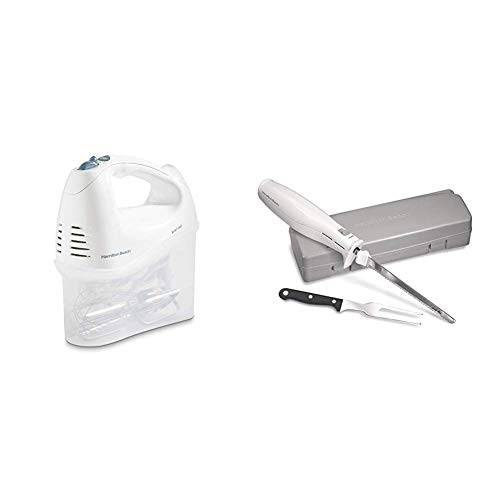 Hamilton Beach 6Speed Electric Hand Mixer with SnapOn Storage Case, White (62682RZ) Electric