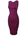 TAM WARE Women's Classic Slim Fit Sleeveless Midi Dress TWCWD051-BURGUNDY-US S/M(Tag Size M)