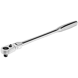 Powerbuilt 1/4 Inch Drive Flex Head Ratchet, 9 Inch