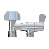 Hibbent No Leaking Design Metal Bidet T-adapter with Shut-off Valve,Tool-free Installation by Hand Tighten Nut, 3-way Toilet Tee Connector Water Diverter Valve for Bidet Attachement - Polished Chrome