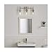 Linea di Liara Effimero Modern Farmhouse Bathroom Vanity Lights Fixtures 3 Lights Over Mirror Brushed Nickel Vanity Lights For Bathroom Light Fixtures Industrial Lighting Clear Glass Covers, UL Listed