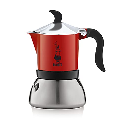 Bialetti Fiammetta Moka Pot 3 Cup Espresso Maker Red Italian