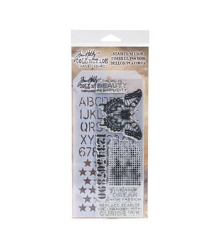 Tim Holtz Stamper's Anonymous Collection Stamp & Stencil - Mixed Media 6