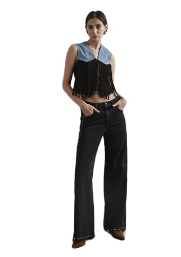 Mavi Donna Rebecca Jeans, Studded Smoke Denim, 27/28