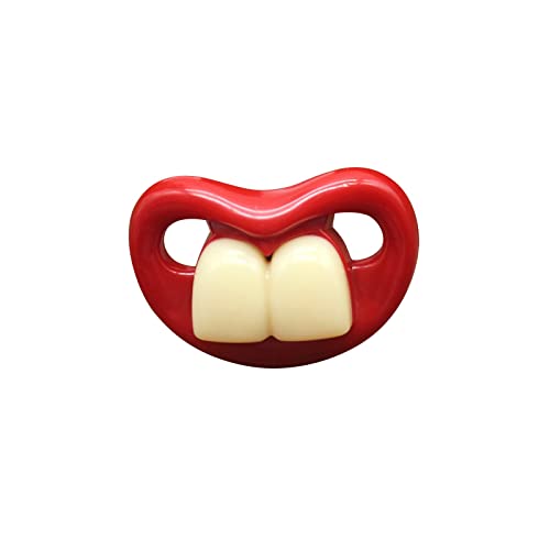 Funny Pacifier for Baby, Soft Silicone Tooth Pacifier Fake Big Teeth