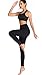 Oalka Women Yoga Pants Workout Running Leggings Black S