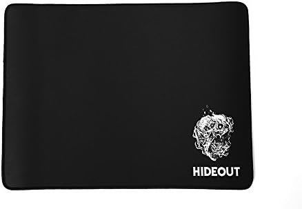 Hideout Gaming Mouse Pad - XL Size, Black, Stitched Edges, Water Resistant, Washable, Super Thick-15 inches x 11 inches x 0.16 inches
