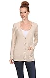 2LUV Women's V-Neck Boyfriend Style Button Down Cardigan