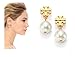 Tory Burch Logo Pearl Drop Earrings