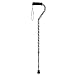 DMI Adjustable Designer Cane with Offset Handle and Strap, Zebra