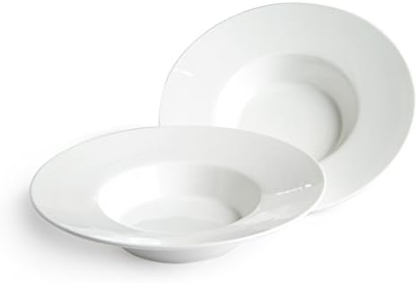Carmona Roman Collection 2-piece Serving Bowl Porcelain &amp; White New Bone China Set of 2, 6 Oz 8in Serving Soup Bowls