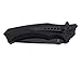 QSP Smooth Opening Folding Pocket Knife Ball Bearing System, 440C Blade G10 Handle, 5.2'' Closed, Man's Gift, (Black Titanium Coated Blade, Black G10 Handle)
