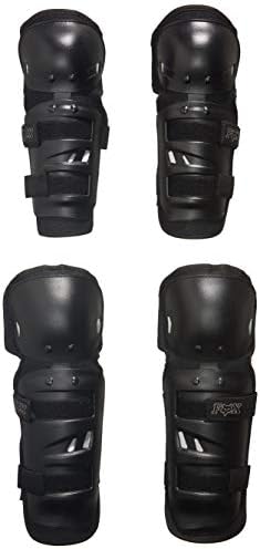 Flomaster Premium Quality Fox Motorcycle Riding Knee and Elbow Guard (Pack of 4, Black, Medium)
