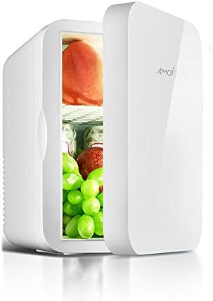 Fridges Mini Car Refrigerator, Warmer & Cooler Double Modes Cooler Dual Voltage 12V DC 220V AC, 6L Portable for Traveling and Camping [Energy Class A++]
