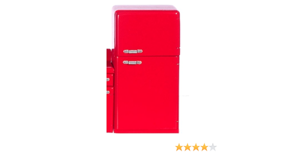 Amazon.es: Casa de Muñecas 1950 Retro Rojo Frigorífico ...