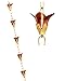 U-nitt 8-1/2 feet Pure Copper Rain Chain for Gutter: Flower with Embossed Brass 8.5 ft Length #5511
