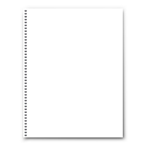 PrintWorks Professional Prepunched Paper, 8.5 x 11, 24 lb, 44-Hole Spiral Coil (4:1 Pitch) Binding Paper, 500 Sheets, White (04147)
