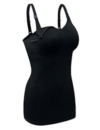 Womens Maternity Nursing Tank Cami for Breastfeeding with Adjustable Straps