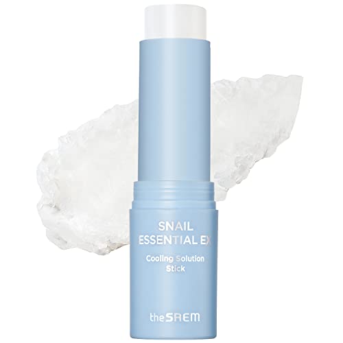 THESAEM SNAIL ESSENTIAL EX COOLING SOLUTION STICK BALM – UNDER EYE DEPUFFING & SOOTHING – FACE & EYE SERUM TREATMENT – WITH SNAIL COLLAGEN & AQUAXYL FOR MOIST GLOW, 0.38OZ.