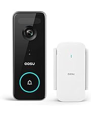 Doorbell Camera Wireless, aosu 5MP Ultra HD, No Monthly Fee, 3D Motion Detection Video Doorbell with Homebase, Enhanced (2.4/5 GHz) WiFi, 180-Day Battery Life, Work with Alexa & Google Assistant