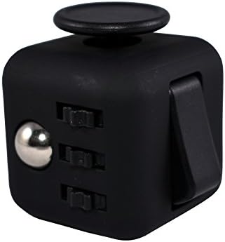 RaFe Fidget Cube - Top Quality Hand Toy - For Relieving Stress, Anxiety &amp; Boredom - Great for Kids &amp; Adults (Black/Black)