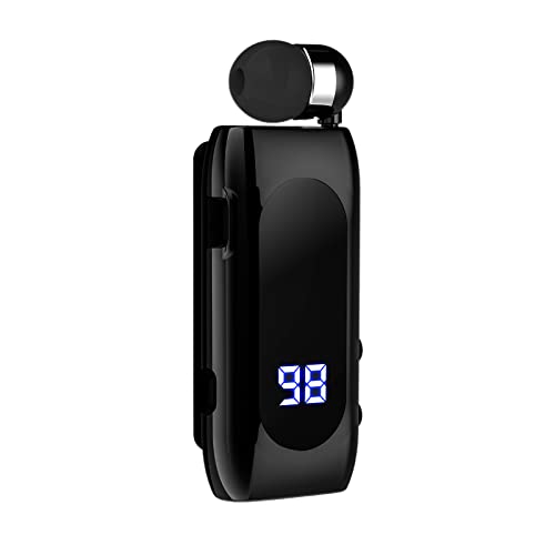 SUNSEATON Retractable Wired Business Bluetooth Headset, Wireless Headset with Microphone, Bluetooth V5.2, Handsfree, Compatible for Universal Smartphone (Black)