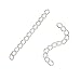 Craftdady About 90 Strands Iron Silver Twist Extender Chains 1.77-1.97 Inch Jewelry Necklace Bracelet Making Extension Tails Endings Ends Connectors