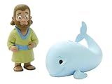 Jonah & The Big Fish 2 Piece Figurine Playset by BibleToys- Christian Faith Based Toys