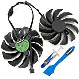 For GTX960 GTX970 GTX1050 GTX1060 DC12V 0.5A T129215SU 85MM 4pin temperature control graphics card cooling fan (2 Pcs/lot)