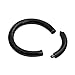 Ruifan Pair of Black Plated Steel Seamless Septum Clicker Ring Lip Helix Tragus Cartilage Earrings Nose Rings Pirecing 14g 10mm