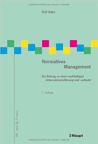 Normatives Management Ein Beitrag Zu Einer Nachhaltigen Rolf Dubs Amazon De Bucher
