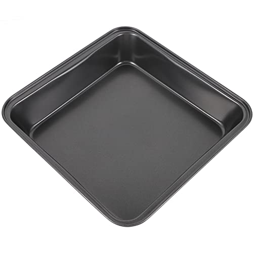 UPKOCH Baking Sheet Deep Pizza Carbon Steel Tortilla Nonstick Bakeware for Home Restaurant Black 1pc 25x24.5cm