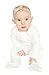 Owlivia Organic Cotton Baby Pajamas, Boys Girls Zip Front Sleep 'N Play, Footed Sleeper, Long Sleeve(Newborn, Ivory White)