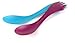 Light My Fire Spork Extra Medium BPA-Free Tritan Spork, 2-Pack, Fuchsia/Cyan