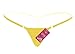 Deargirl T Back G-String Thong for Women Cotton/lace Thong Panty (Plus Size (FITS Most L to 2XL), Yellow Cotton)