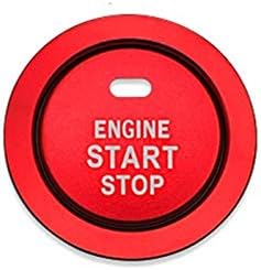 Aluminum Alloy Auto Engine Start Button Ignition Cover Decoration Trim Decal for Toyota Corolla Rav4 Yaris C-HR C HR CHR 86 GT86 FT86 Scion FR-S Camry Cruiser Highland (Style B, Red B)