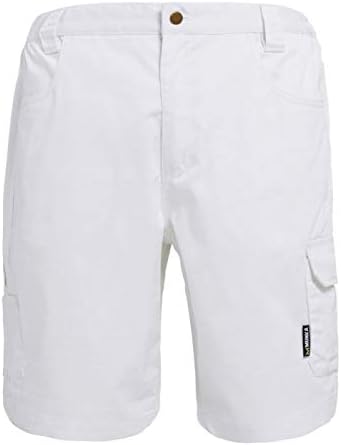 mens white work shorts