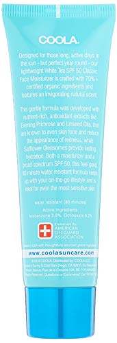 COOLA Suncare Classic Sport Face SPF 50 Sunscreen, White Tea, 1.7 Fl Oz