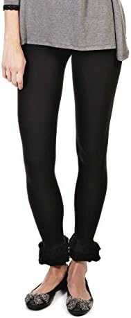 Black Ruffle Leggings-Maren (Large)