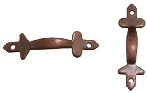 Dollhouse Miniature Set of 2 Door Pulls in Oil Rubbed Bronze